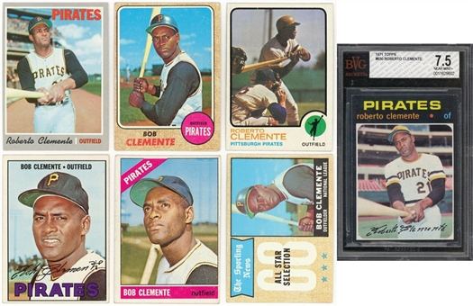 1966-1973 Topps Roberto Clemente Collection (7 Different)
